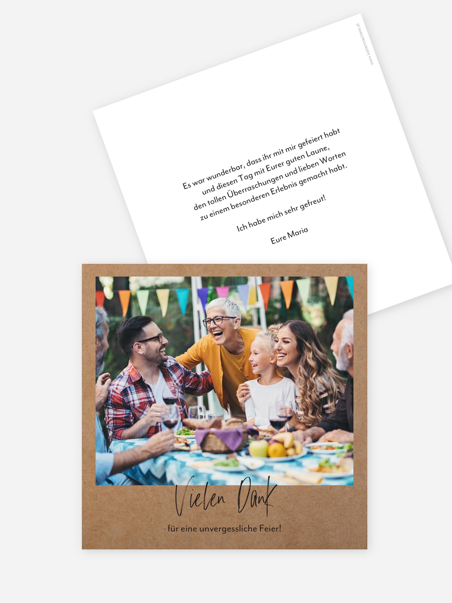 Dankeskarte Geburtstag Bildhafte Erinnerung