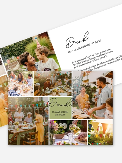 Dankeskarte Geburtstag Bildmosaik