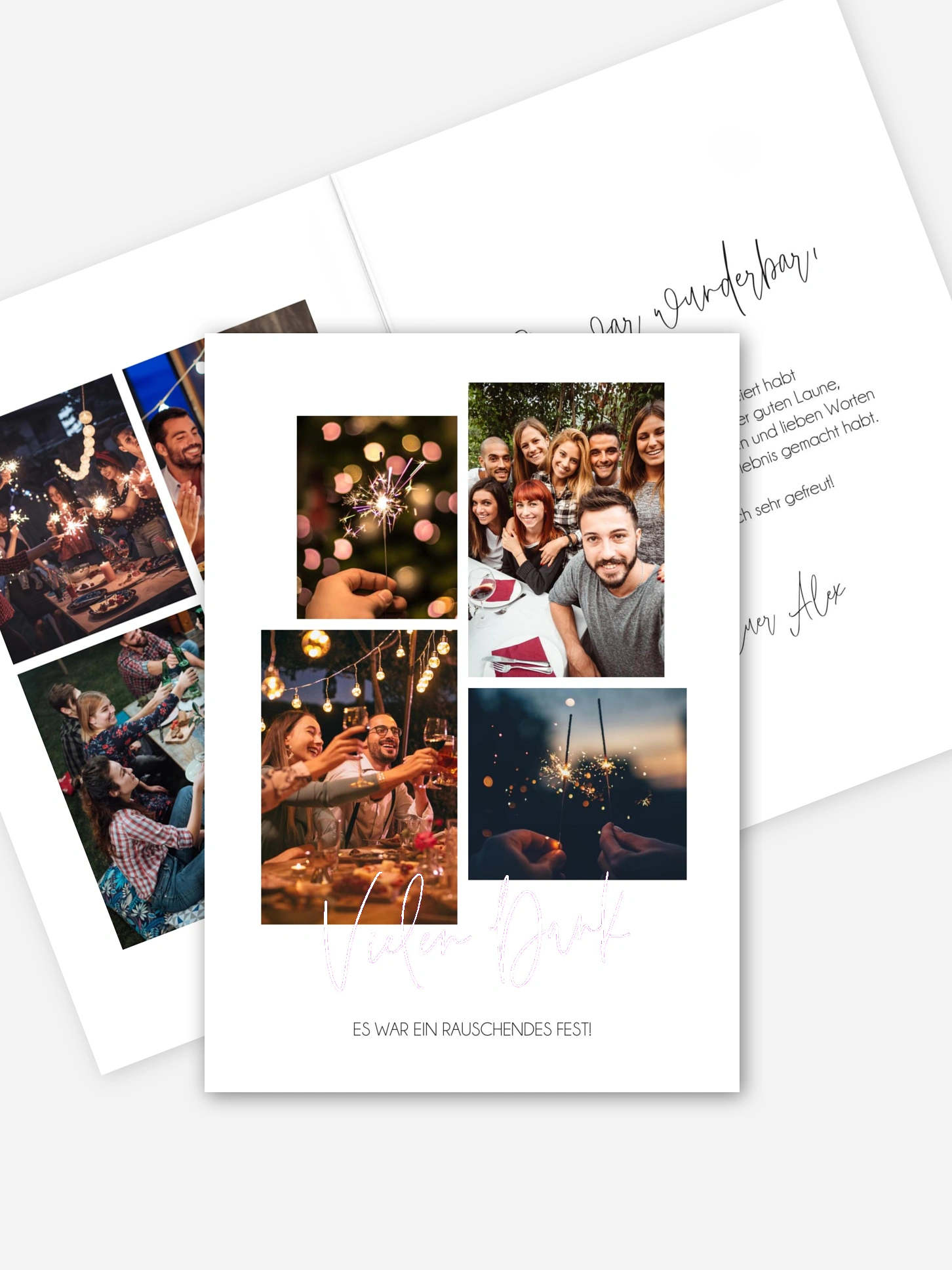 Dankeskarte Geburtstag Party Memories