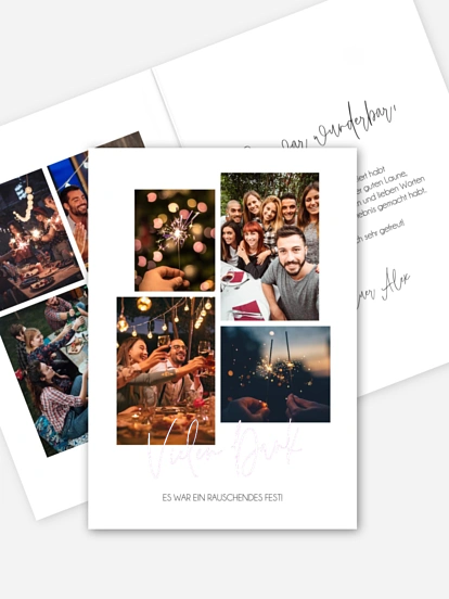 Dankeskarte Geburtstag Party Memories