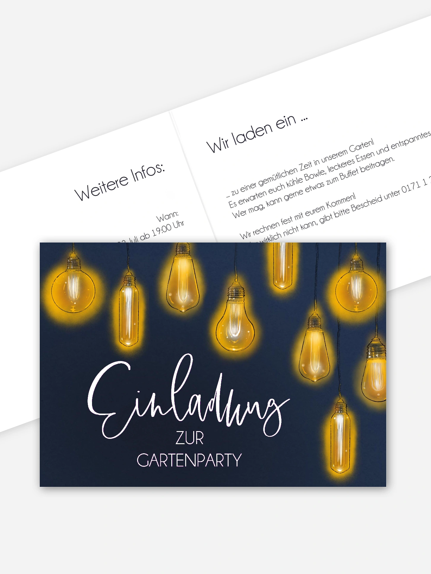 Partyeinladung Lichterglanz