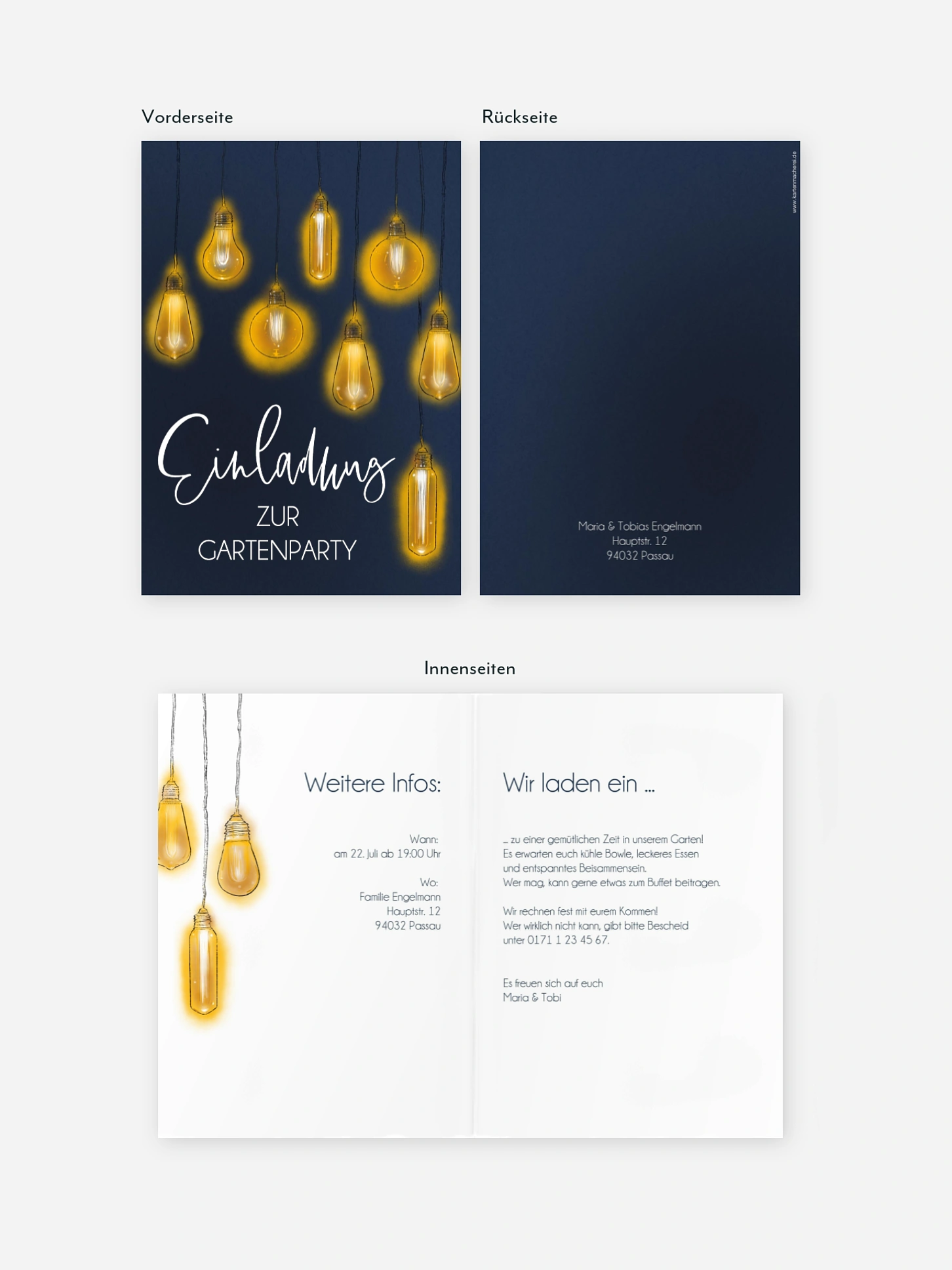 Partyeinladung Lichterglanz