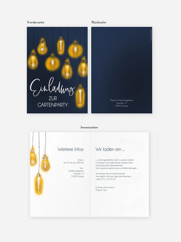Partyeinladung Lichterglanz