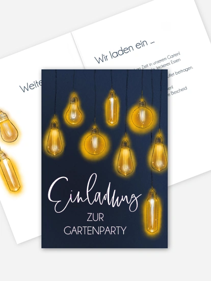 Partyeinladung Lichterglanz