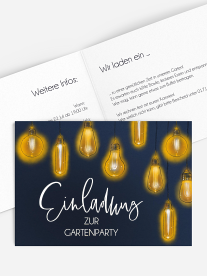 Partyeinladung Lichterglanz