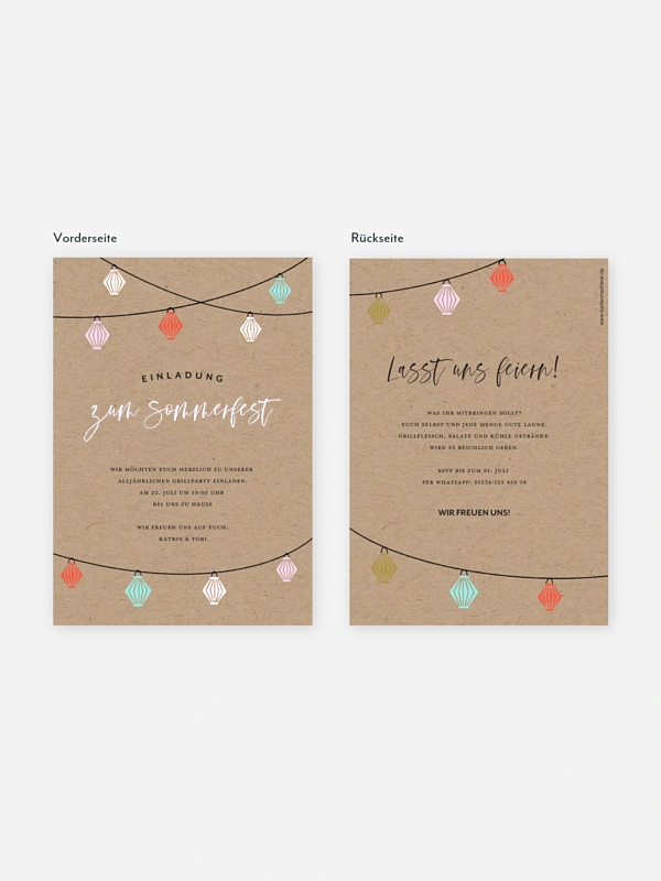 Partyeinladung Fairy Lights