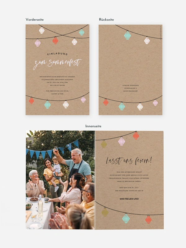 Partyeinladung Fairy Lights