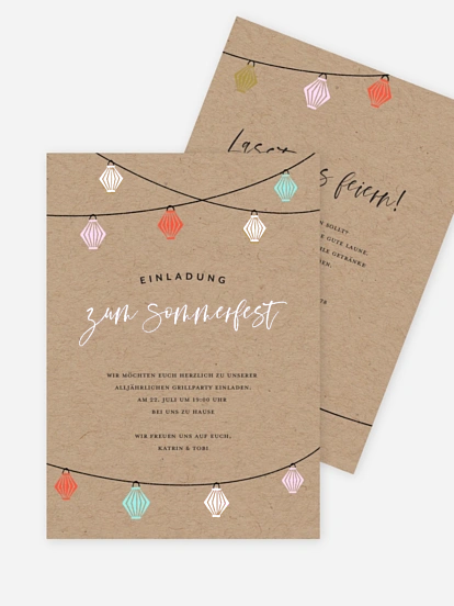 Partyeinladung Fairy Lights