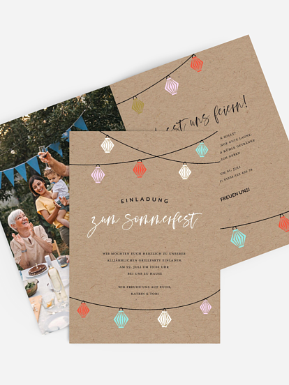 Partyeinladung Fairy Lights