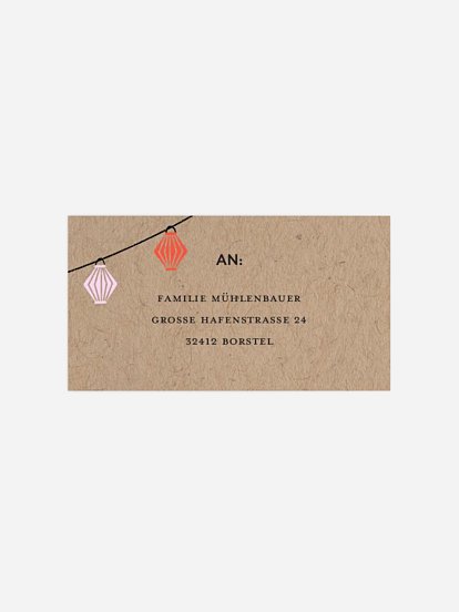 Empfängeraufkleber Geburtstag Fairy Lights