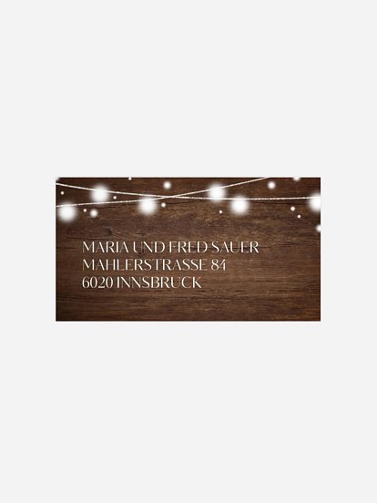 Empfängeraufkleber Party Bright Lampions