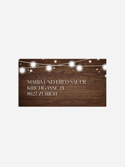 Empfängeraufkleber Party Bright Lampions