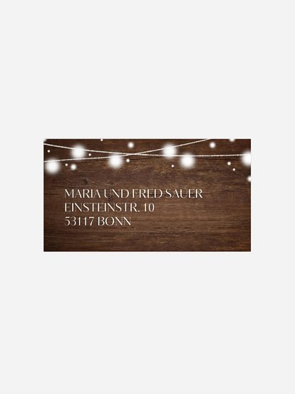 Empfängeraufkleber Party Bright Lampions