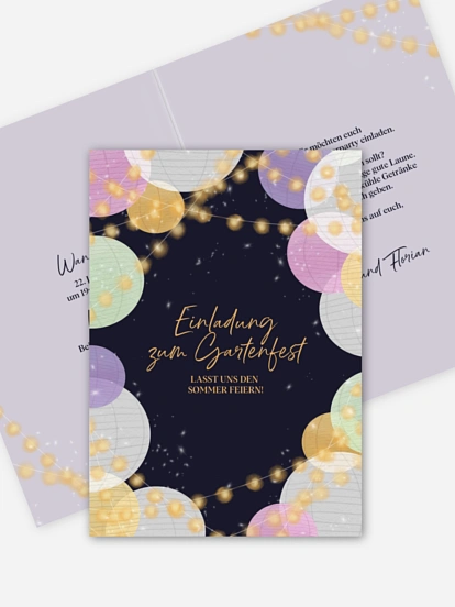 Partyeinladung Papierlampions