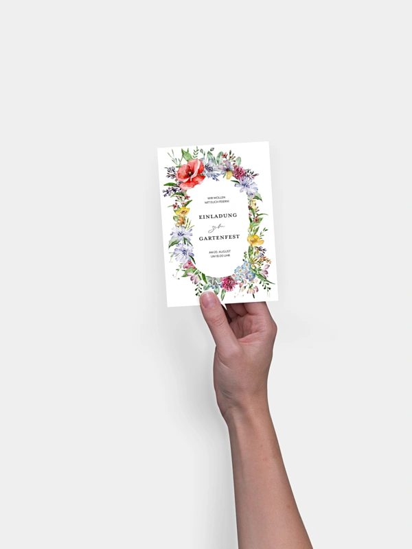 Partyeinladung Flower Party