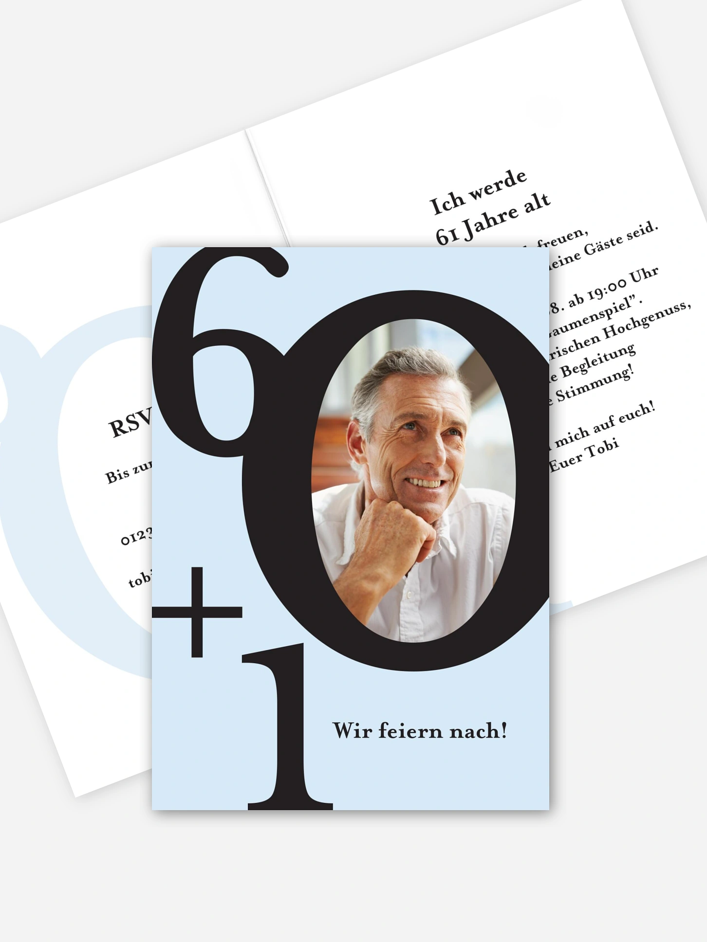 Einladung 60. Geburtstag Bold Numbers