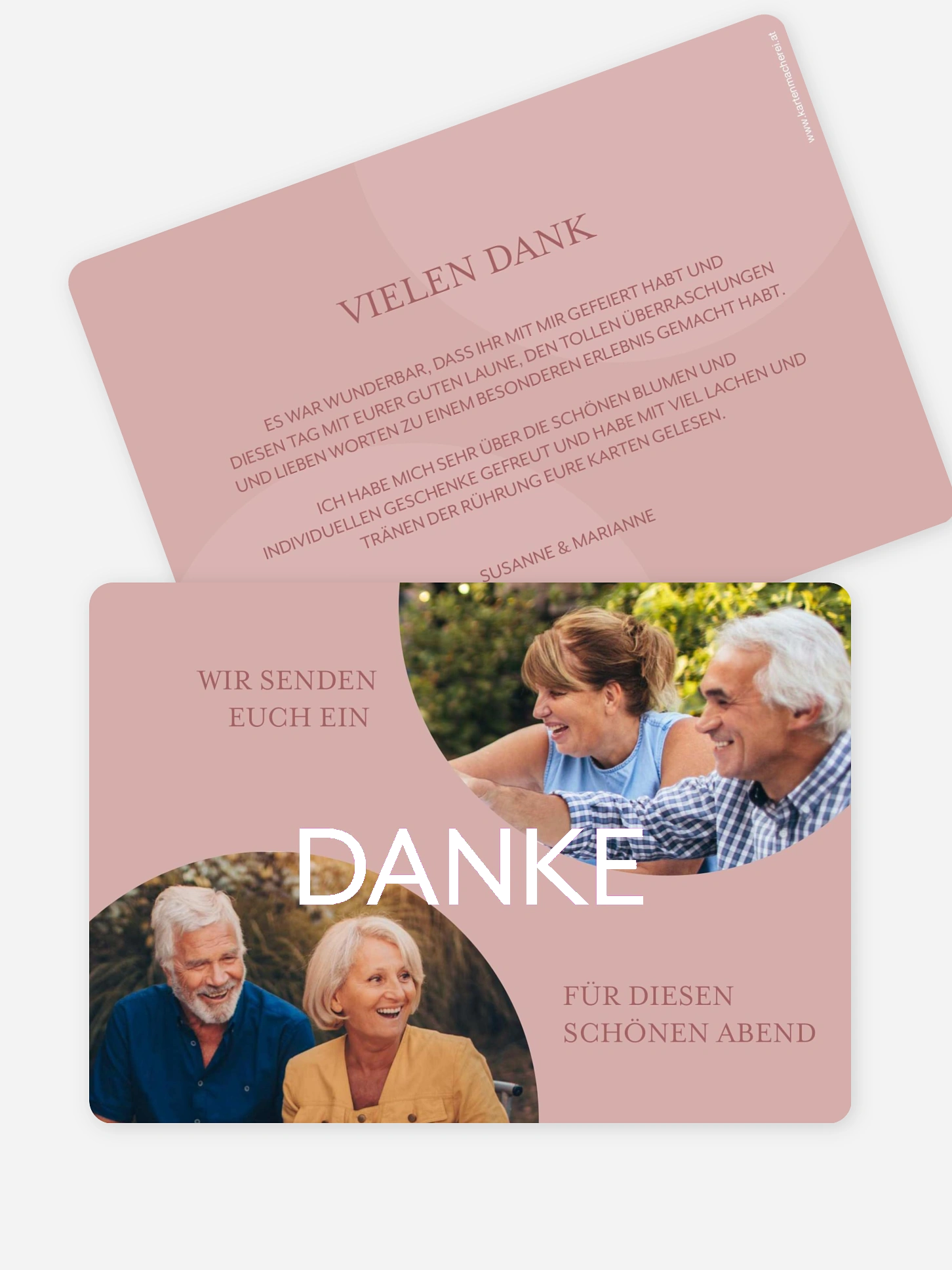 Dankeskarte Geburtstag Zusammenspiel