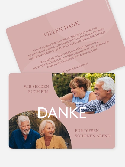 Dankeskarte Geburtstag Zusammenspiel