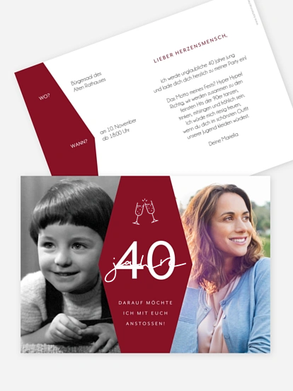 Einladung 40. Geburtstag Best Age