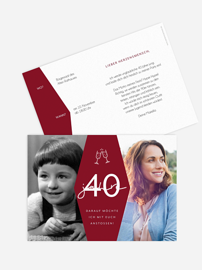 Einladung 40. Geburtstag Best Age