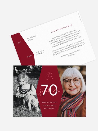 Einladung 70. Geburtstag Best Age