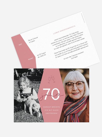 Einladung 70. Geburtstag Best Age