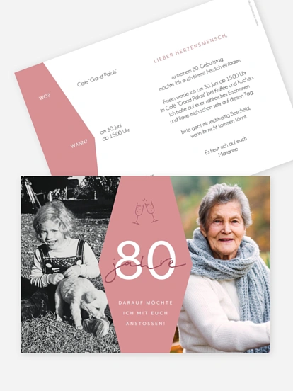 Einladung 80. Geburtstag Best Age