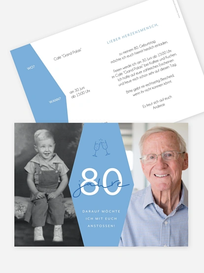 Einladung 80. Geburtstag Best Age