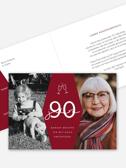 Einladung 90. Geburtstag Best Age