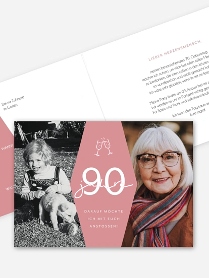 Einladung 90. Geburtstag Best Age