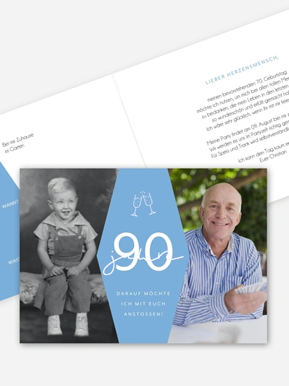 Einladung 90. Geburtstag Best Age