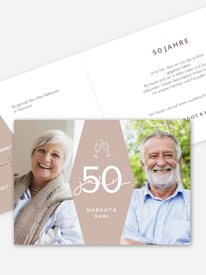 Einladung zur Goldenen Hochzeit Best Age