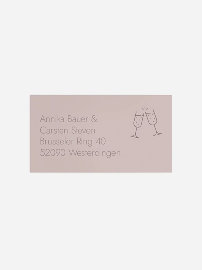 Empfängeraufkleber Silberhochzeit Best Age