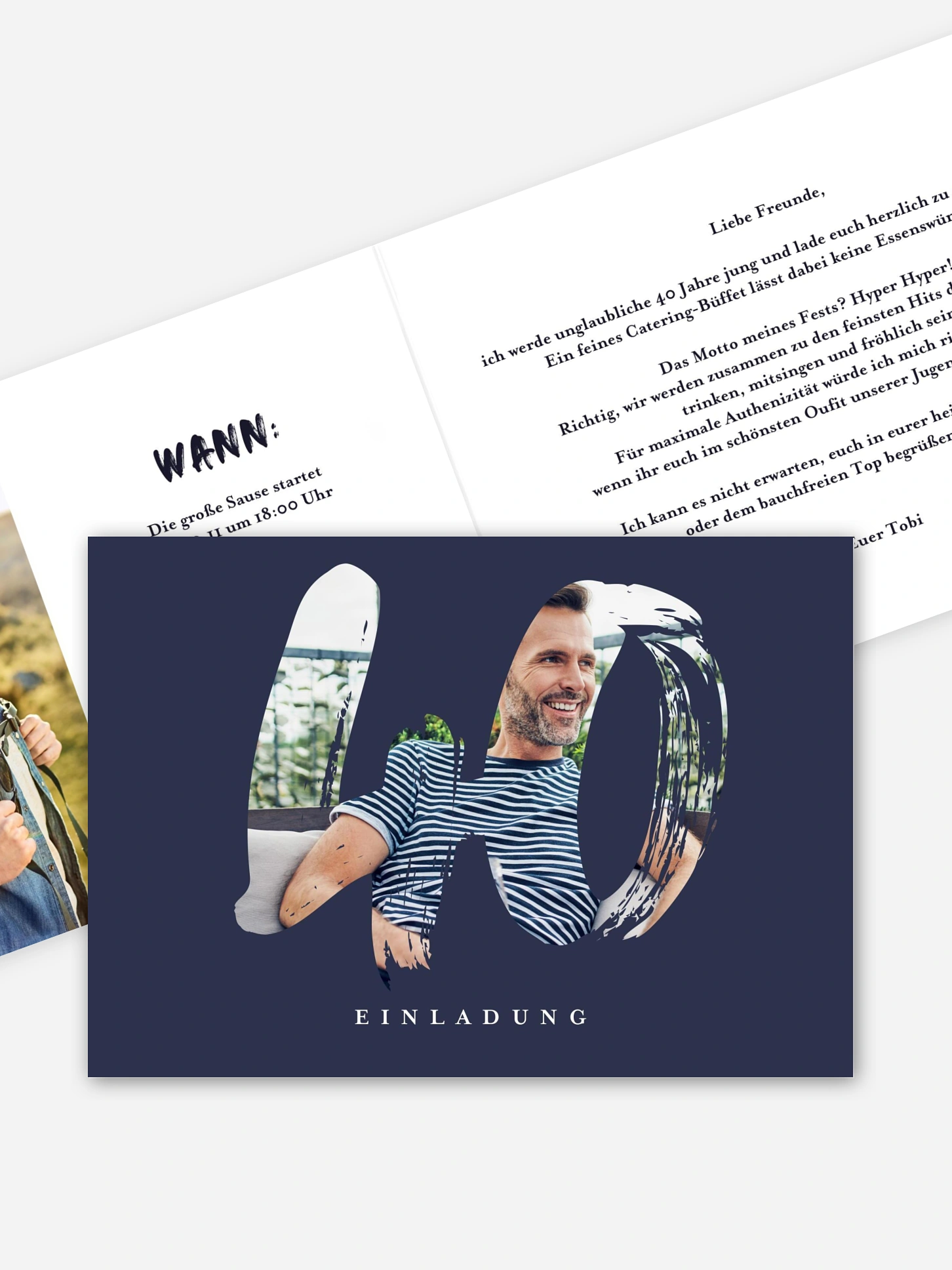 Einladung 40. Geburtstag Wilde Feier