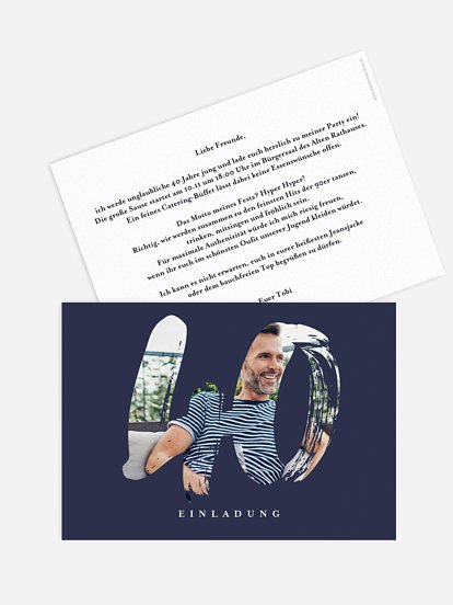 Einladung 40. Geburtstag Wilde Feier