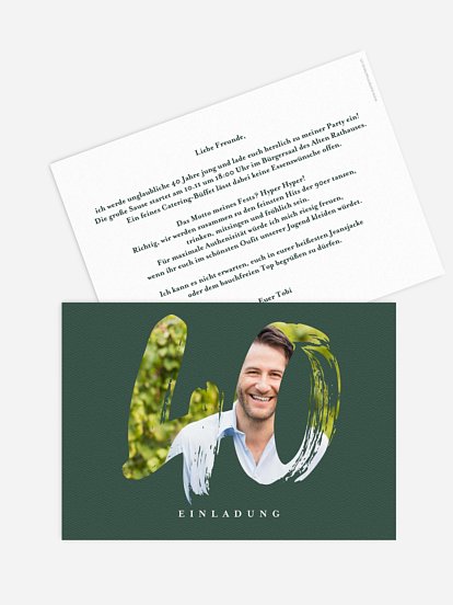 Einladung 40. Geburtstag Wilde Feier