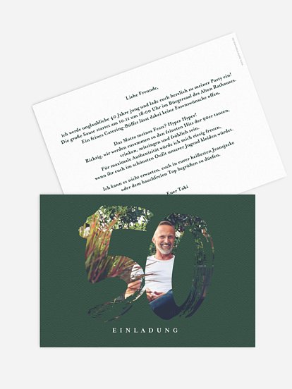 Einladung 50. Geburtstag Wilde Feier