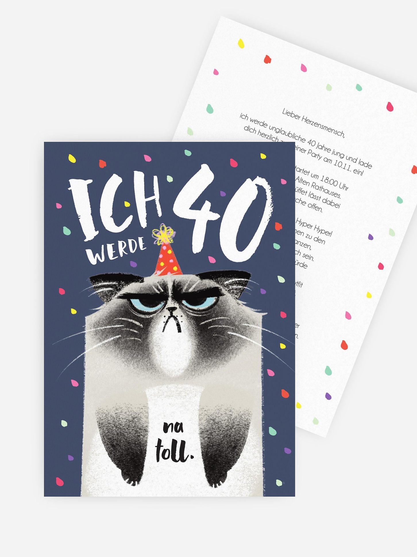 Einladung 40. Geburtstag Not Amused