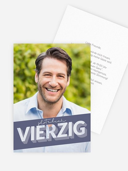 Einladung 40. Geburtstag Big Number