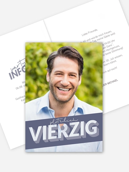 Einladung 40. Geburtstag Big Number