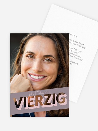 Einladung 40. Geburtstag Big Number