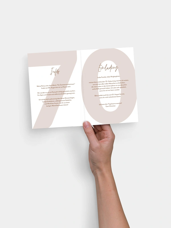 Einladung 70. Geburtstag Memory Lane