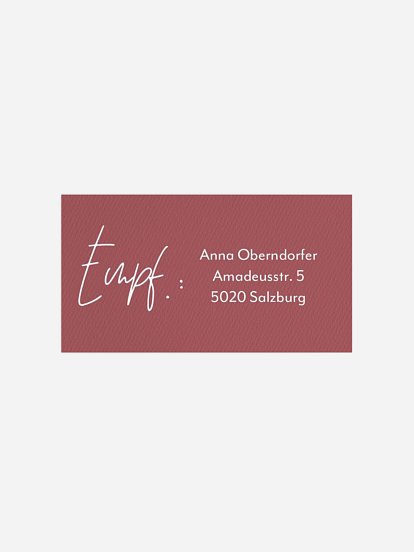 Empfängeraufkleber Geburtstag Memory Lane