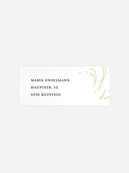 Absenderaufkleber Geburtstag Champagner Feier