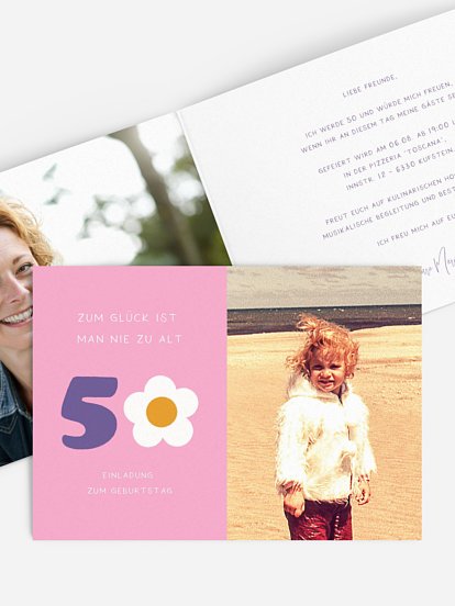 Einladung 50. Geburtstag Hippie Love