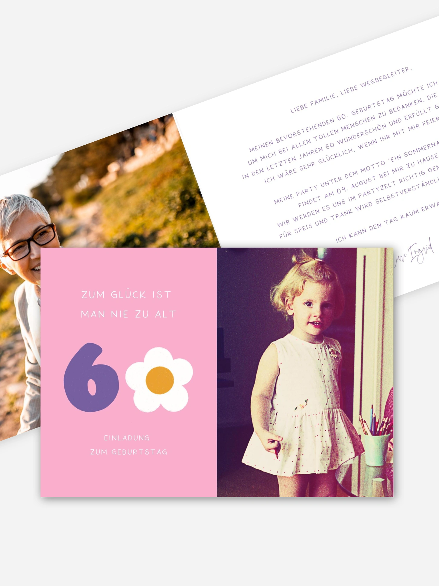 Einladung 60. Geburtstag Hippie Love