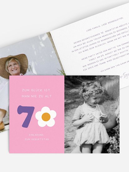 Einladung 70. Geburtstag Hippie Love