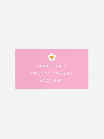 Empfängeraufkleber Geburtstag Hippie Love