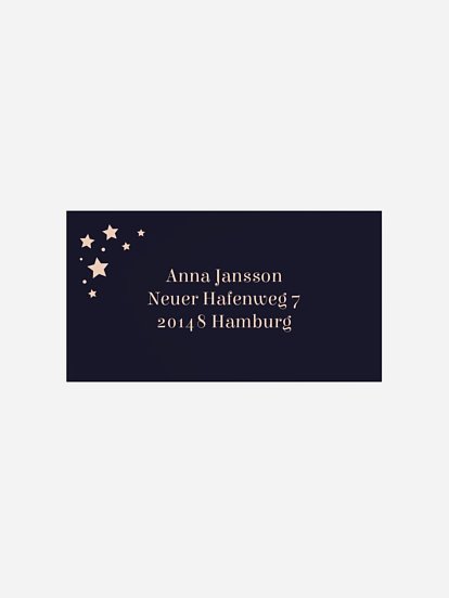 Empfängeraufkleber Geburtstag Champagne Tower