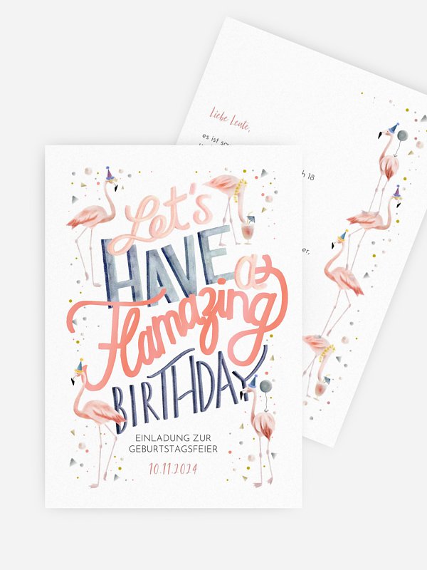 Einladung 18. Geburtstag "Flamazing Party"